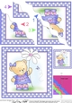 Cute Little Hunney Bear Rosie has a Pretty Flower Wavy Corner Stacker