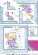 Cute Little Hunney Bear Rosie has a Pretty Flower Wavy Corner Stacker