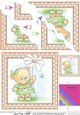 Cute Little Hunney Bear Rosie has a Pretty Flower Wavy Corner Stacker