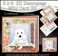 8 x 8 Mini Kit with 3d Decoupage - Through the Window - Little Westie Dog Jock