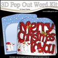 3D Pop Out Christmas Word Card Kit - MERRY CHRISTMAS TO YOU  Snowball Sam