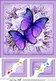8 x 8 Butterflies & Flowers Scalloped Corner Topper