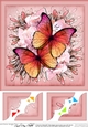 8 x 8 Butterflies & Flowers Scalloped Corner Topper