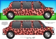 Large DL Leopardskin Stretch Limo Quick Card n 3D decoupage