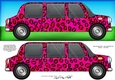 Large DL Leopardskin Stretch Limo Quick Card n 3D decoupage