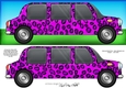Large DL Leopardskin Stretch Limo Quick Card n 3D decoupage