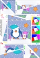 Cute Christmas Penguins Felties Twisted Spiral Side Stacker