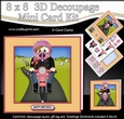 8 x 8 Mini Kit with 3d Decoupage - Young Lady Miyata Rides her Motorbike
