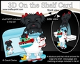 3D On the Shelf Card Kit - Bathtub Buddies - Little Shih Tzu Dog Star has a Bubble Bath