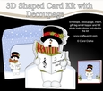 3D Shaped Christmas Card Kit  - Snowman Rio is Carol singing