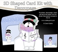 3D Shaped Christmas Card Kit  - Snowman Rio is Carol singing