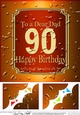 8 x 8 90th Birthday Dad Beer Label Scalloped corner Topper