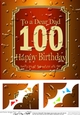 8 x 8 100th Birthday Dad Beer Label Scalloped corner Topper
