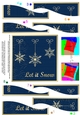 Christmas Let it Snow Snowflakes Wavy Spiral Side Stacker