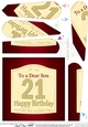 21st Birthday SON Wine Label Fan Pyramage Topper