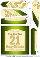 21st Birthday SON Champagne Label Fan Pyramage Topper