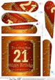 21st Birthday SON Beer Label Fan Pyramage Topper