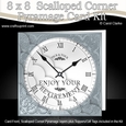 8x8 Retirement Clock Kit with Scalloped Corners