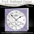 8x8 Retirement Clock Kit with Scalloped Corners