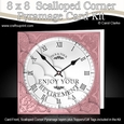 8x8 Retirement Clock Kit with Scalloped Corners