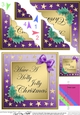 Elegant Christmas Greetings Scallop Corner side stacker Topper