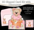 3D Shaped Card Kit - Flowerpot Friends - Cute Little Livvy Bear