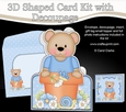 3D Shaped Card Kit - Flowerpot Friends - Cute Little Austin Bear
