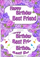 A5 Happy Birthday BEST FRIEND Time for Roses Scallop Corners & Pyramage