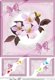 8 x 8 Clematis and Lace Scalloped Corner Topper