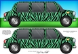 Large DL Zebra Stripe Stretch Limo Quick Card & 3D decoupage