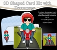 3D Shaped Card  Kit - Alcyon Rides his Motorbike