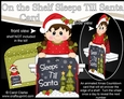 On the Shelf Sleeps Till Santa Card Kit - Cute Little Christmas Girl