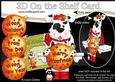 3D Christmas On the Shelf Card Kit - Cute Little Spotty Dog has an Xmas Bauble with Greetings Sentiments Decoupage