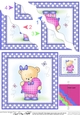 Cute Hunney Bear Rosie has a Heart Wavy Corner side stacker Topper