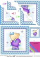 Cute Hunney Bear Rosie has a Heart Wavy Corner side stacker Topper
