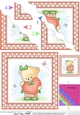 Cute Hunney Bear Rosie has a Heart Wavy Corner side stacker Topper