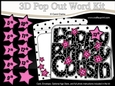3D Happy Birthday COUSIN Stars with Ages 5 to 13 Pop Out Word Card