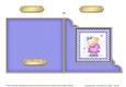 Cute Hunney Bear Rosie has a Heart Cut and Fold Corner Card