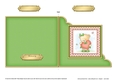 Cute Hunney Bear Rosie has a Heart Cut and Fold Corner Card