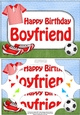 A5 Birthday BOYFRIEND Football Scallop Corners and Pyramage