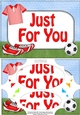 A5 JUST FOR YOU Football Scallop Corners and Pyramage