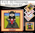 8 x 8 Mini Kit with 3d Decoupage - Old Man Arlen Rides his Motorbike