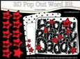 3D Happy Birthday DADDY Stars with Ages 30 to 100 Pop Out Word Card