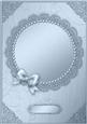 A4 Metallic Lace and Bow Card Front