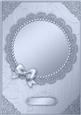 A4 Metallic Lace and Bow Card Front