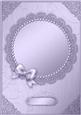 A4 Metallic Lace and Bow Card Front