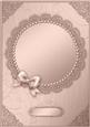 A4 Metallic Lace and Bow Card Front