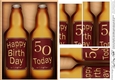 Happy Birthday, 50 Today! Beer Gift Set Pyramage Topper