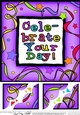 8 x 8 Celebrate Your Day! Scalloped corner Topper