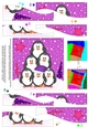 Cute Christmas Penguin Tree Felties Wavy Spiral Side Stacker